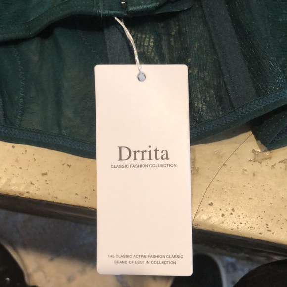 Drrita Emerald Green Corset Top L - Picture 6 of 9